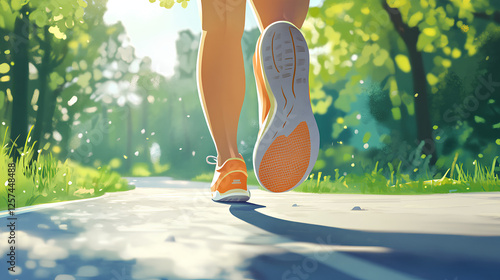 Illustration of shoes for running
