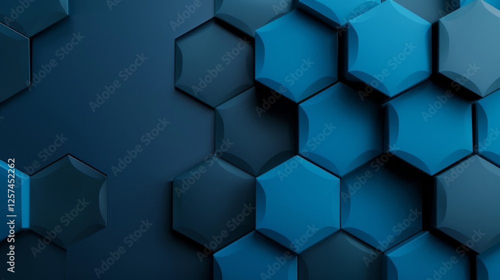 Hexagonal Shapes on blue Background for Design, Banner Template, Abstract Hexagonal Wallpaper with Copy Space, Minimalist Hexagonal Pattern Wallpaper Hexagonal Shapes on blue Background for Design, Banner Template, Abstract Hexagonal Wallpaper with Copy Space, Minimalist Hexagonal Pattern Wallpaper
