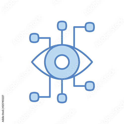 Eye Technology vector icon