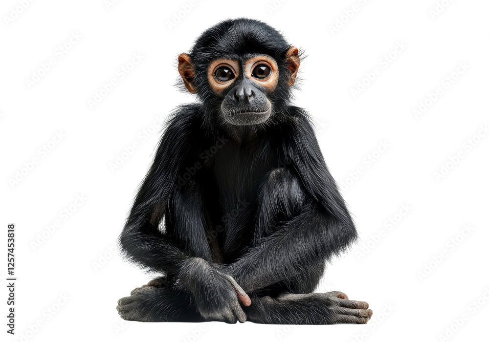 Red faced spider monkey. Red faced spider monkey.
