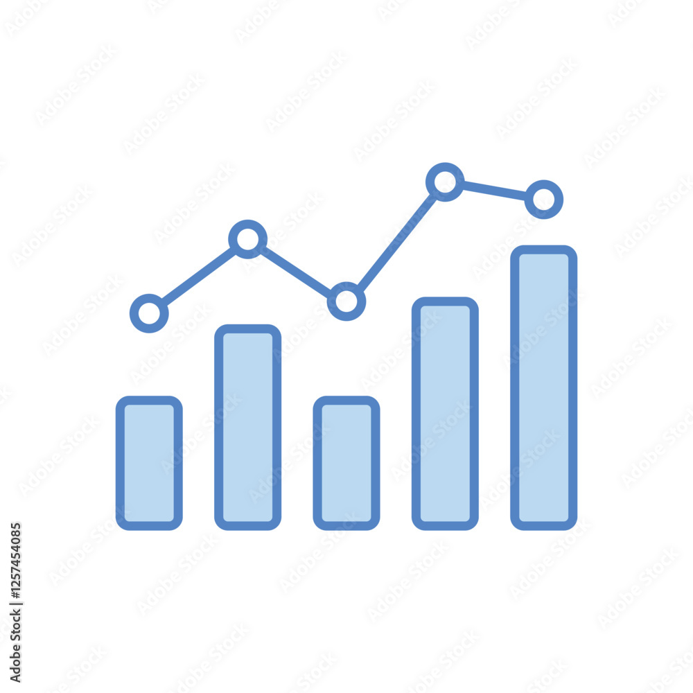 Financial AI graph vector icon Financial AI graph vector icon