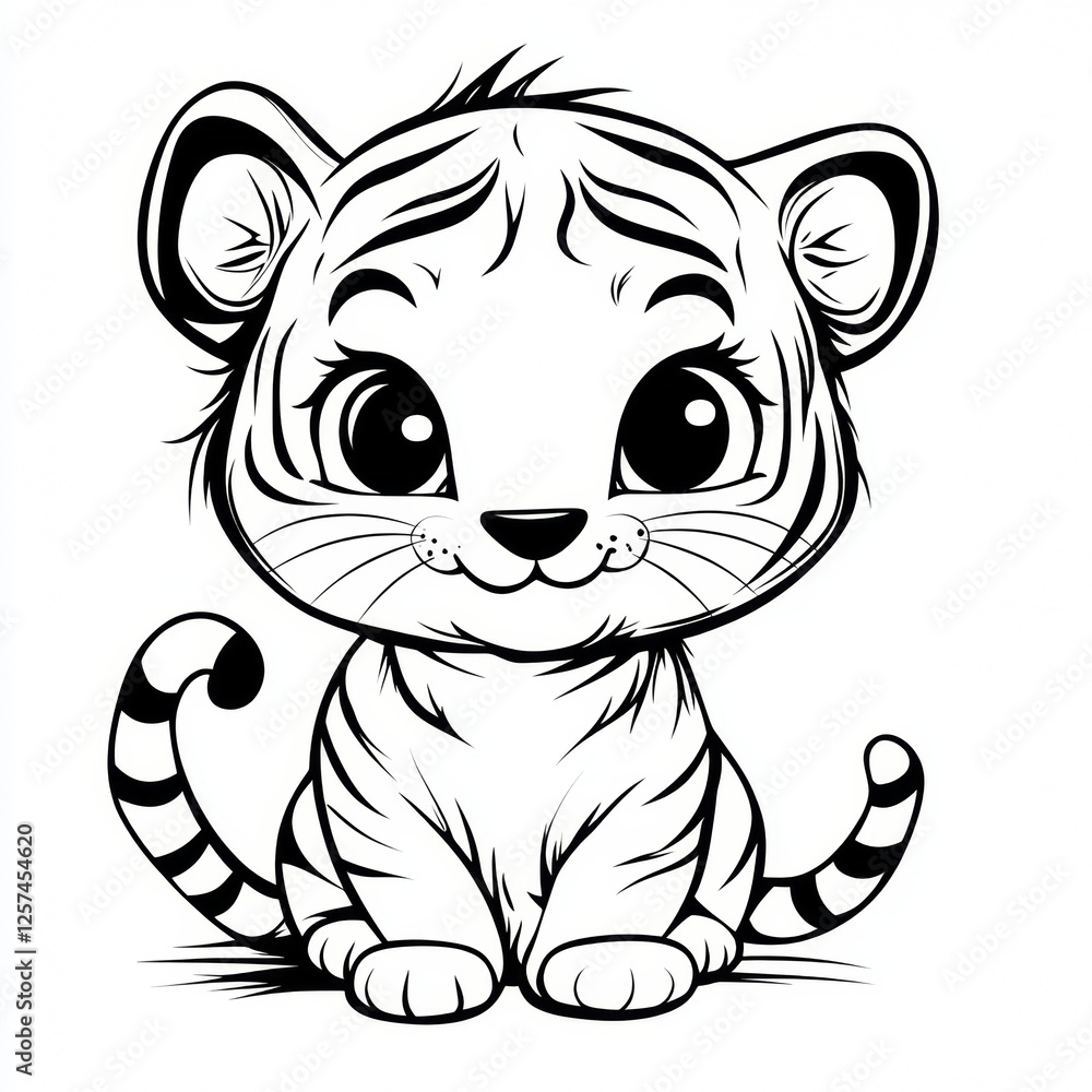 Fototapeta premium white vertebrate felidae facial expression line art terrestrial animal snout whiskers clip art cartoon