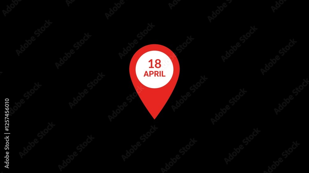 18 April Location pin Animation 18 April Location pin Animation