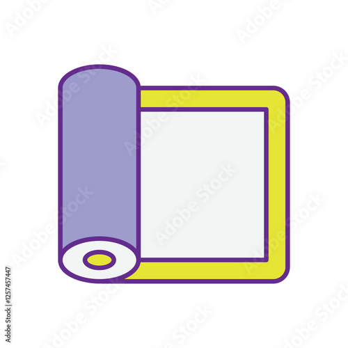 Yoga Mat icon vector stock illustration