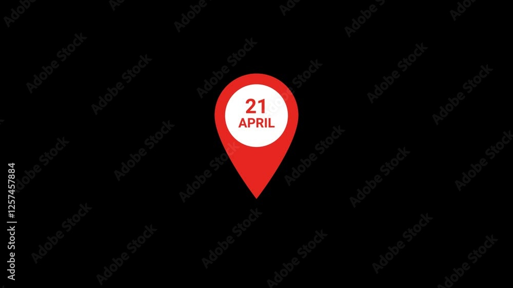 21 April Location pin Animation 21 April Location pin Animation