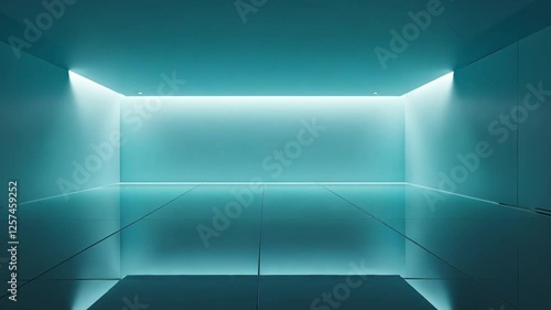 Wallpaper Mural Dark teal gradient studio room, deep ocean-inspired background Torontodigital.ca