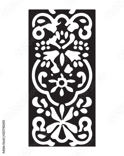 Elegant Floral Laser Cut Wood Panels