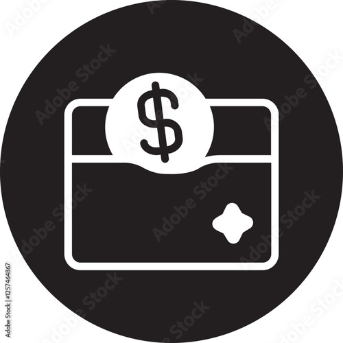 save money glyph icon
