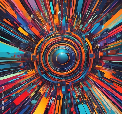 Illustration of abstract technology background.