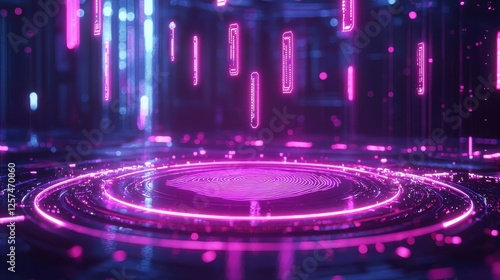 Wallpaper Mural Abstract technology concepts futuristic virtual reality and neon digital landscapes Torontodigital.ca