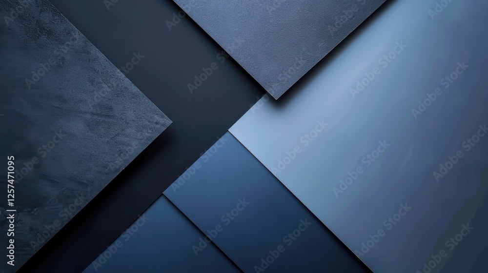 Blue background with geometric abstraction. Banner template with white space in the center for text. Ideal for abstract minimalist wallpaper and modern digital projects. Blue background with geometric abstraction. Banner template with white space in the center for text. Ideal for abstract minimalist wallpaper and modern digital projects.