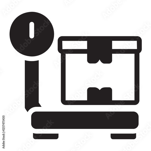 weighing scale glyph icon