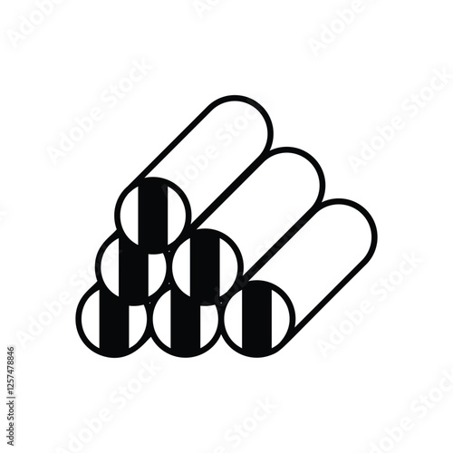 Yoga Bolster icon vector stock illustration