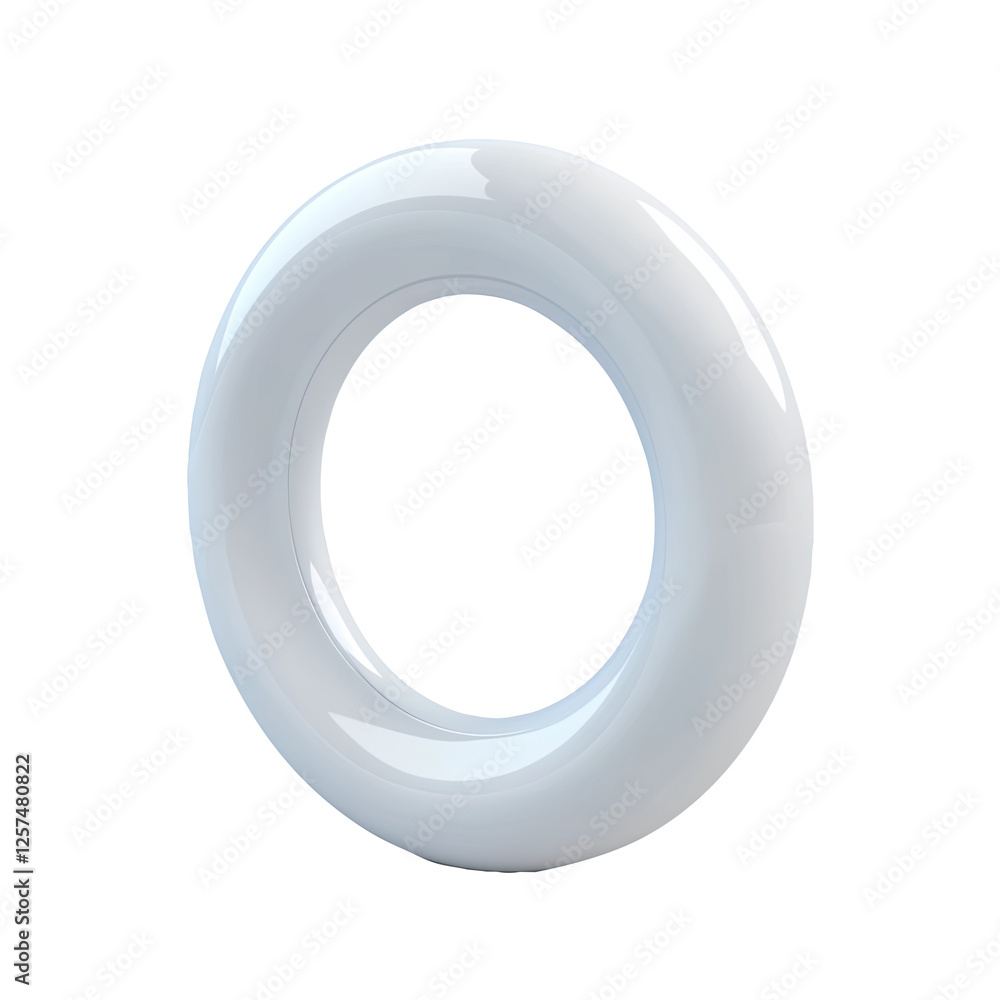 White ring, studio shot, blank background, mockup White ring, studio shot, blank background, mockup