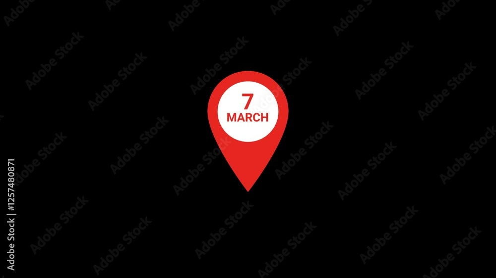 7 March Location pin Animation 7 March Location pin Animation