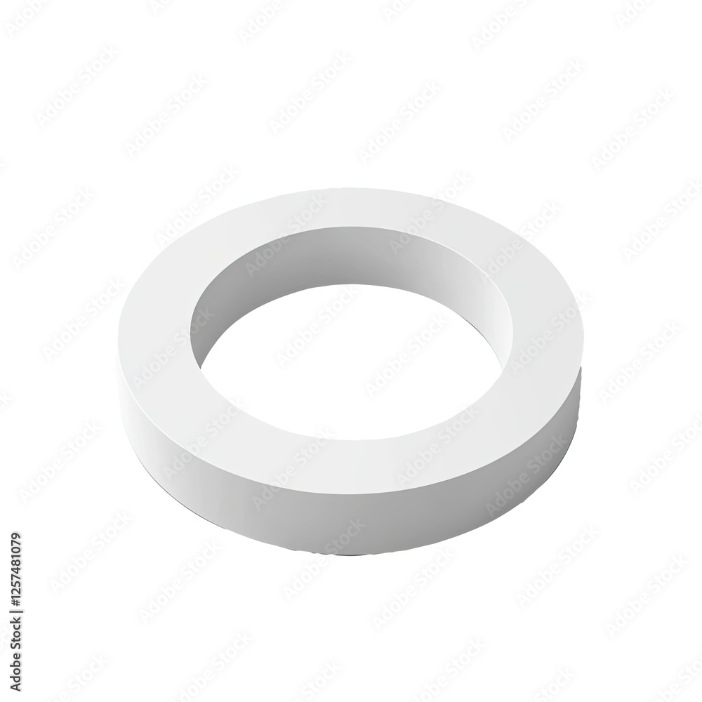 White ring, minimalist design, studio backdrop, product display White ring, minimalist design, studio backdrop, product display