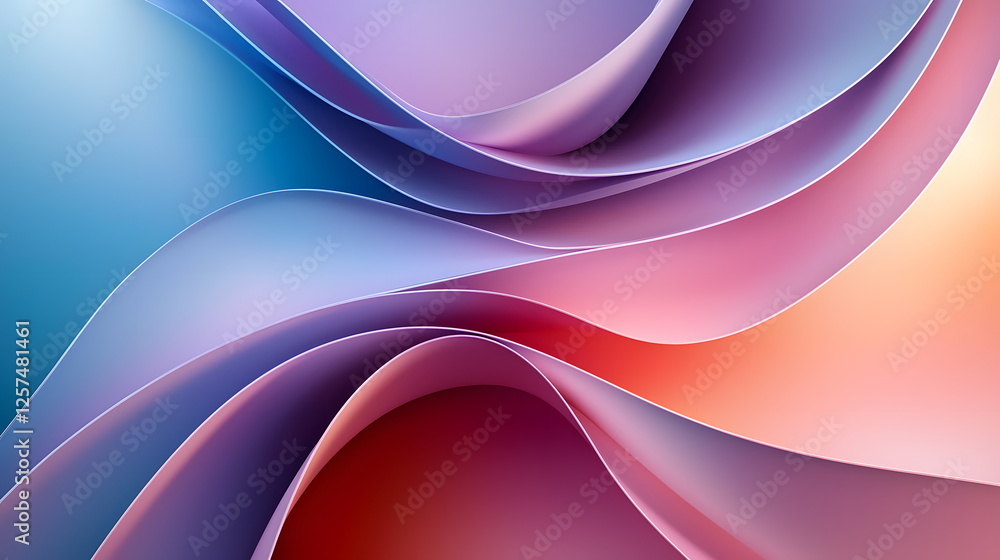 Colorful abstract wave patterns blending shades of blue, pink, and purple in a smooth flowing design. Colorful abstract wave patterns blending shades of blue, pink, and purple in a smooth flowing design.