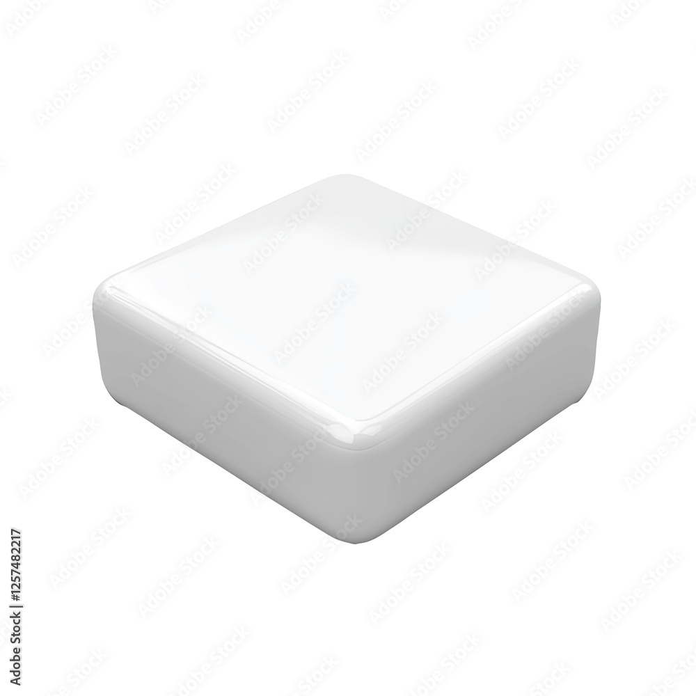 Fototapeta premium White cube, product display, studio, blank background, mockup