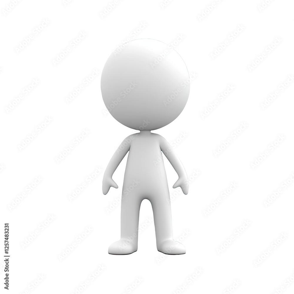 White 3D person standing, isolated, simple background, avatar White 3D person standing, isolated, simple background, avatar