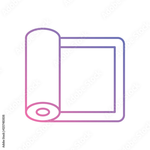 Yoga Mat icon vector stock illustration