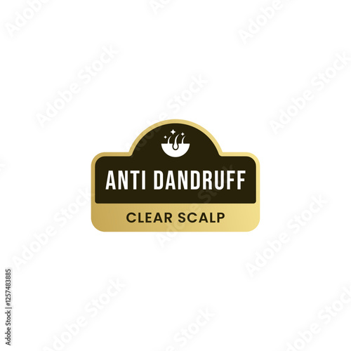 Anti dandruff label vector isolated EPS. Best Anti dandruff label vector for product packaging design element. Anti dandruff symbol vector for packaging design element.