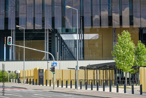 Bild auf Leinwand Gerichtshof der Europäischen Union EuGH, Boulevard Konrad Adenauer, Kirchberg, S