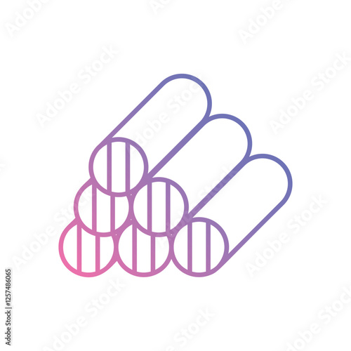 Yoga Bolster icon vector stock illustration