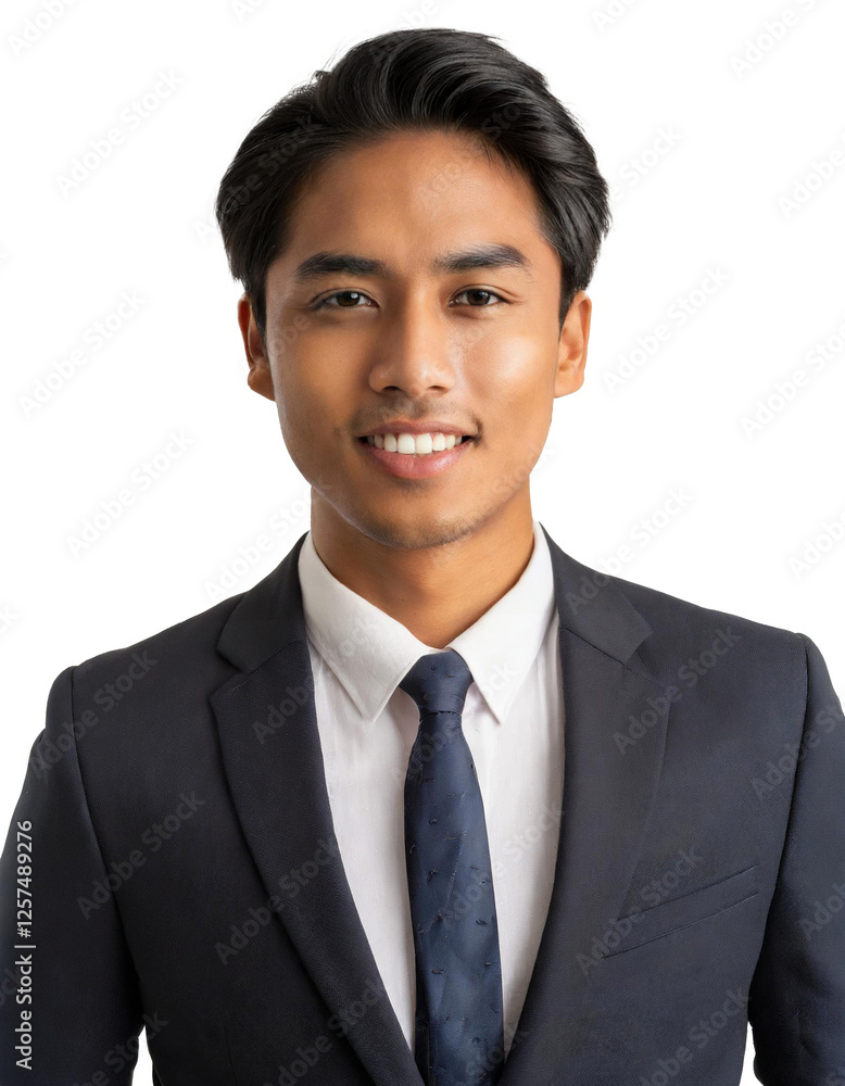 Portrait of only one Man. White Background. Portrait of only one Man. White Background.
