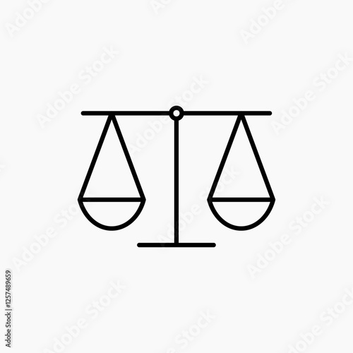 Scales of justice icon. simple vector icon