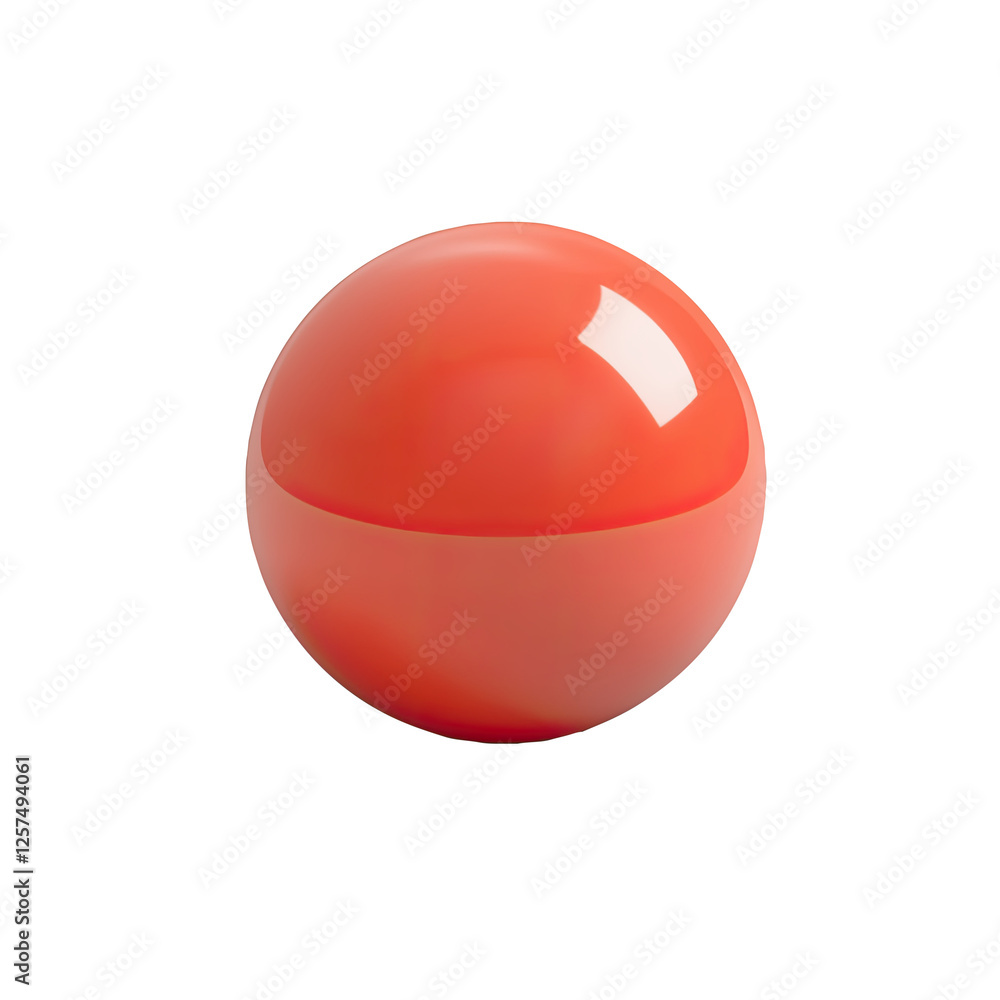 Red sphere on white background, studio shot Red sphere on white background, studio shot