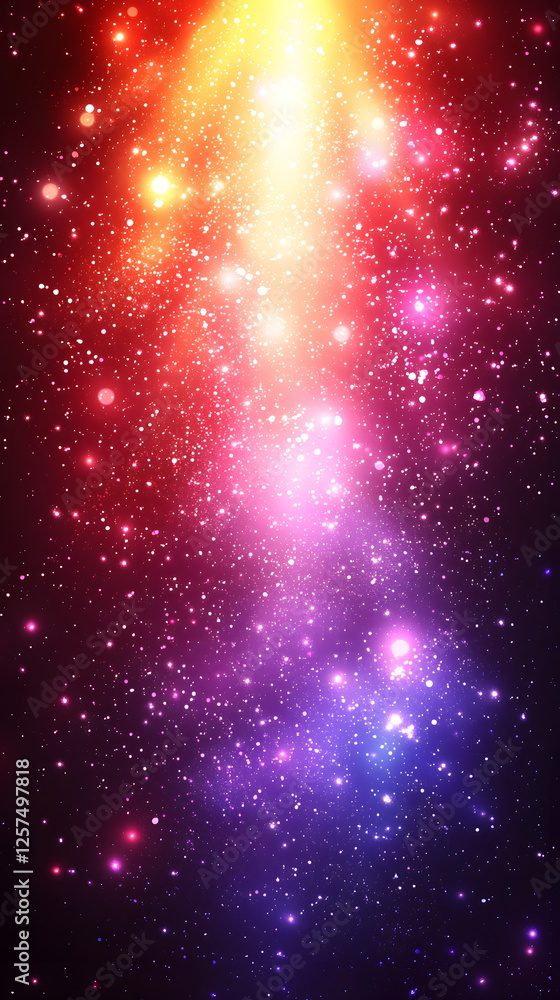Vibrant cosmic background filled with colorful stars and nebulae in a stunning galaxy display. Vibrant cosmic background filled with colorful stars and nebulae in a stunning galaxy display.