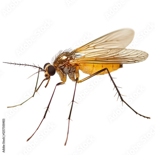 Fungus gnat isolated on transparent background, PNG photo