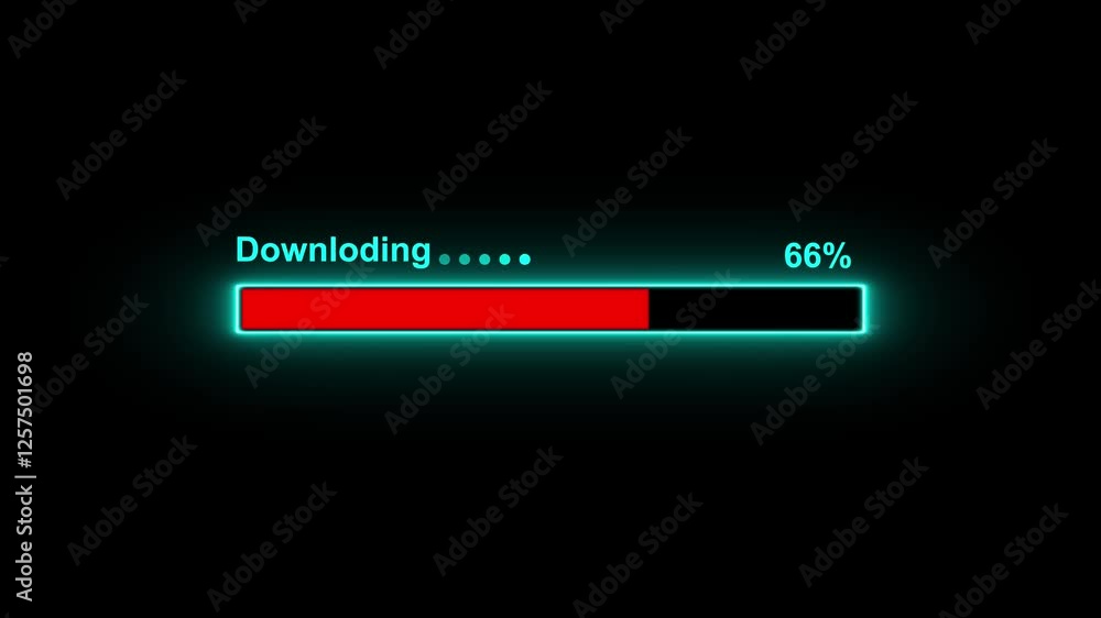 Neon Glowing Downloading progress bar animation. downloading motion graphics. processing animation 4k video footage. Neon Glowing Downloading progress bar animation. downloading motion graphics. processing animation 4k video footage.