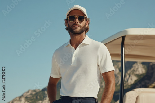 Stylish man enjoying a sunny day outdoors