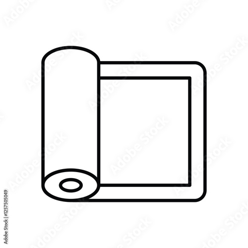 Yoga Mat icon vector stock illustration