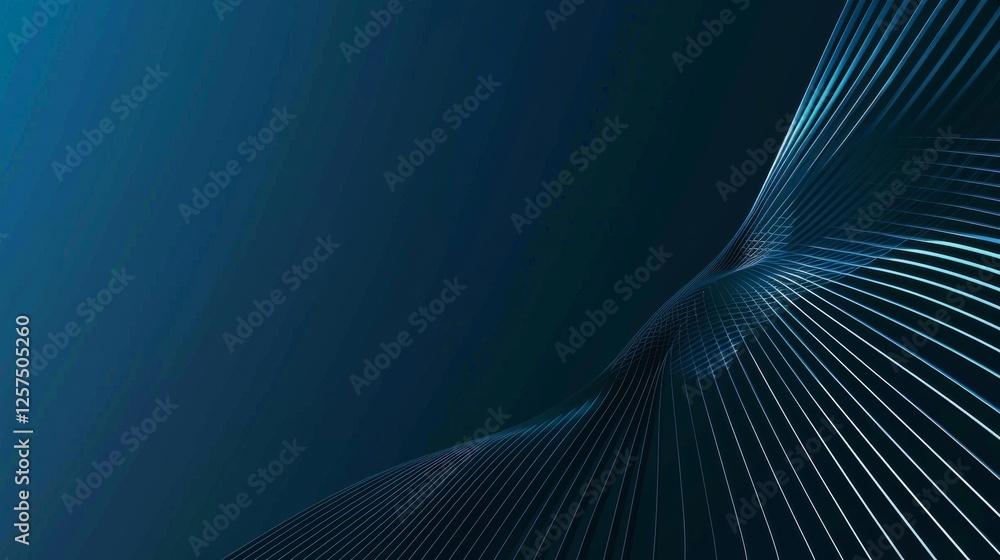 Naklejka premium Photo of blue Background with Minimalist Lines for Design, Featuring White Space in the Center for Text. Ideal for Banner Templates and Digital Projects. Minimalist Wallpaper.