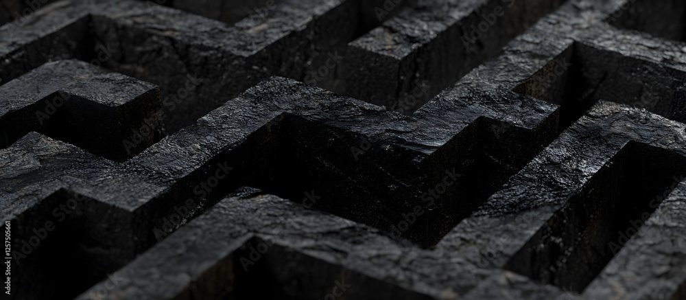 Abstract Dark Labyrinth Pattern Abstract Dark Labyrinth Pattern