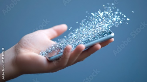 phone disintegrating in hand