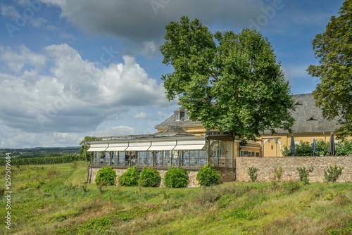 Restaurant Schloßschänke, Schloss Johannisberg, Geisenheim, Rheingau, Hessen, Deutschland