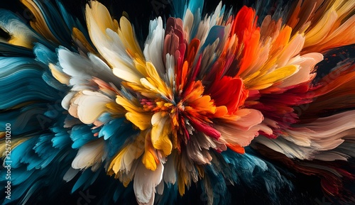 Wallpaper Mural Abstract explosion of vibrant colors Torontodigital.ca