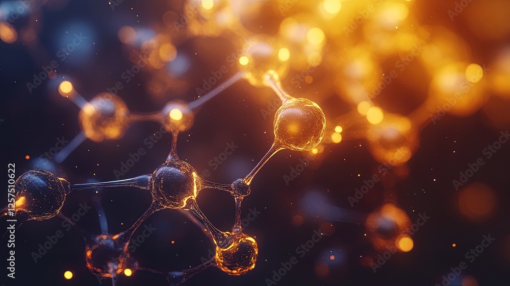 A vibrant abstract science background featuring glowing chemical reactions, molecules, and light trails A vibrant abstract science background featuring glowing chemical reactions, molecules, and light trails