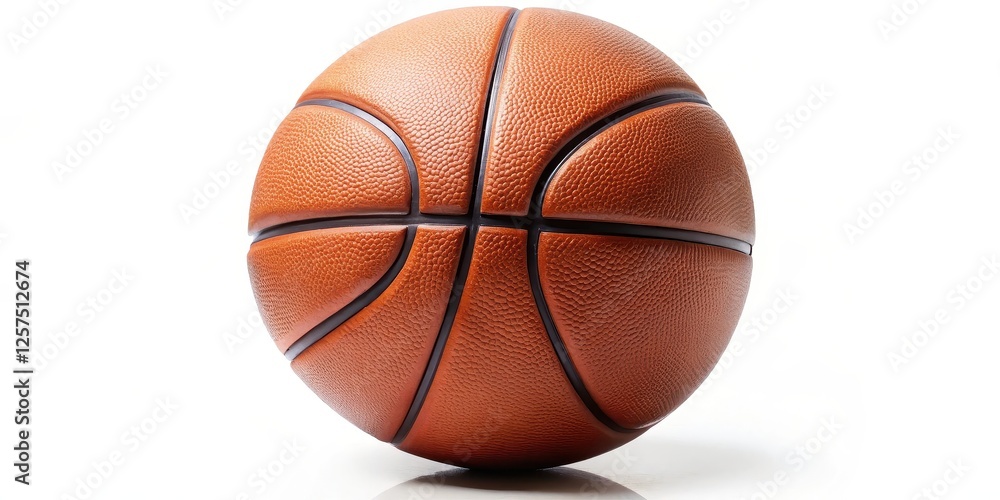 Obraz premium Basketball on White Background