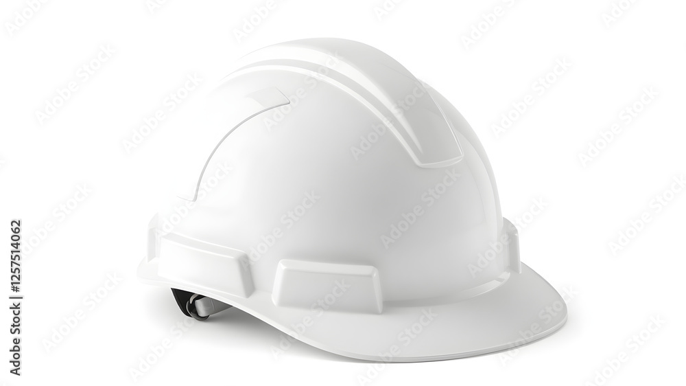 Shining White Safety Helmet isolated on transparent and white background Shining White Safety Helmet isolated on transparent and white background