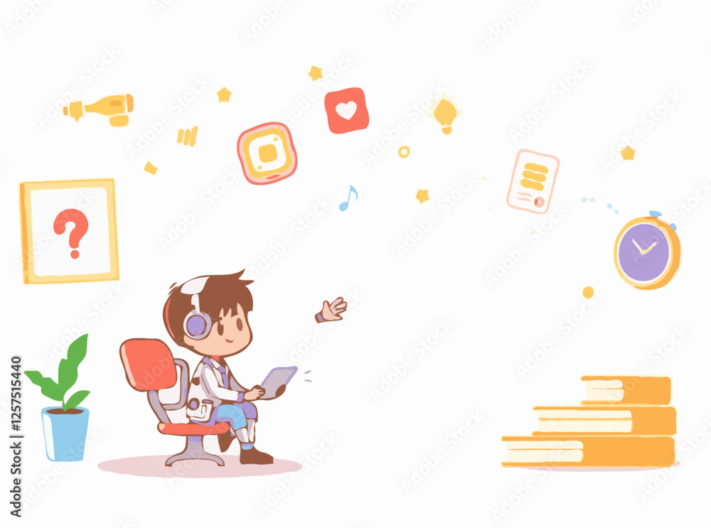 Future of Learning: AI and Digital Transformation Vector Future of Learning: AI and Digital Transformation Vector