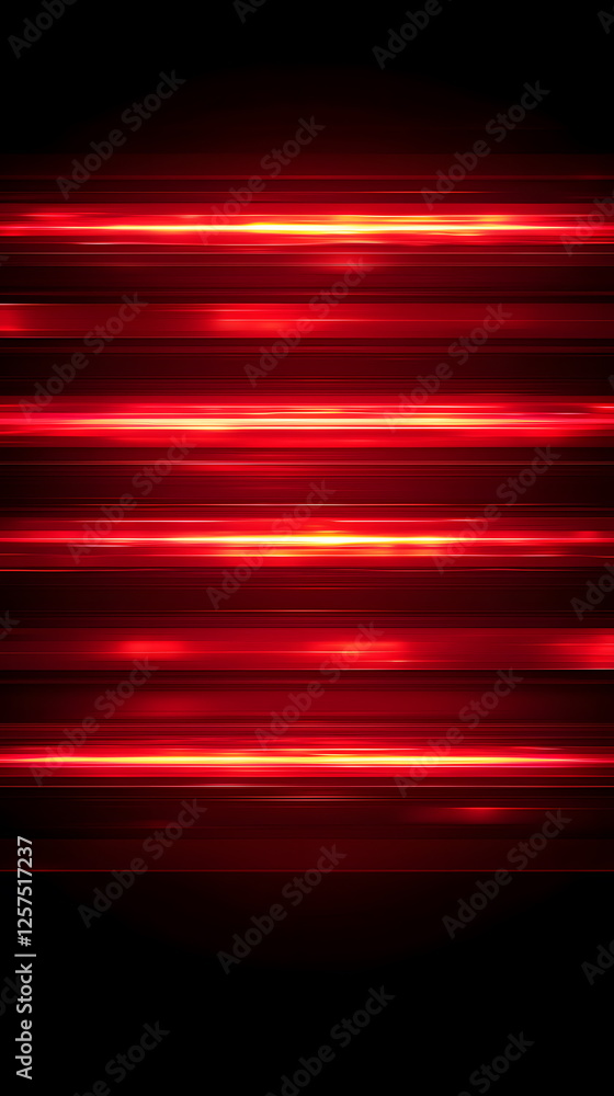 Bright red horizontal lines glowing against a solid black background creating a dynamic and vibrant visual effect. Bright red horizontal lines glowing against a solid black background creating a dynamic and vibrant visual effect.