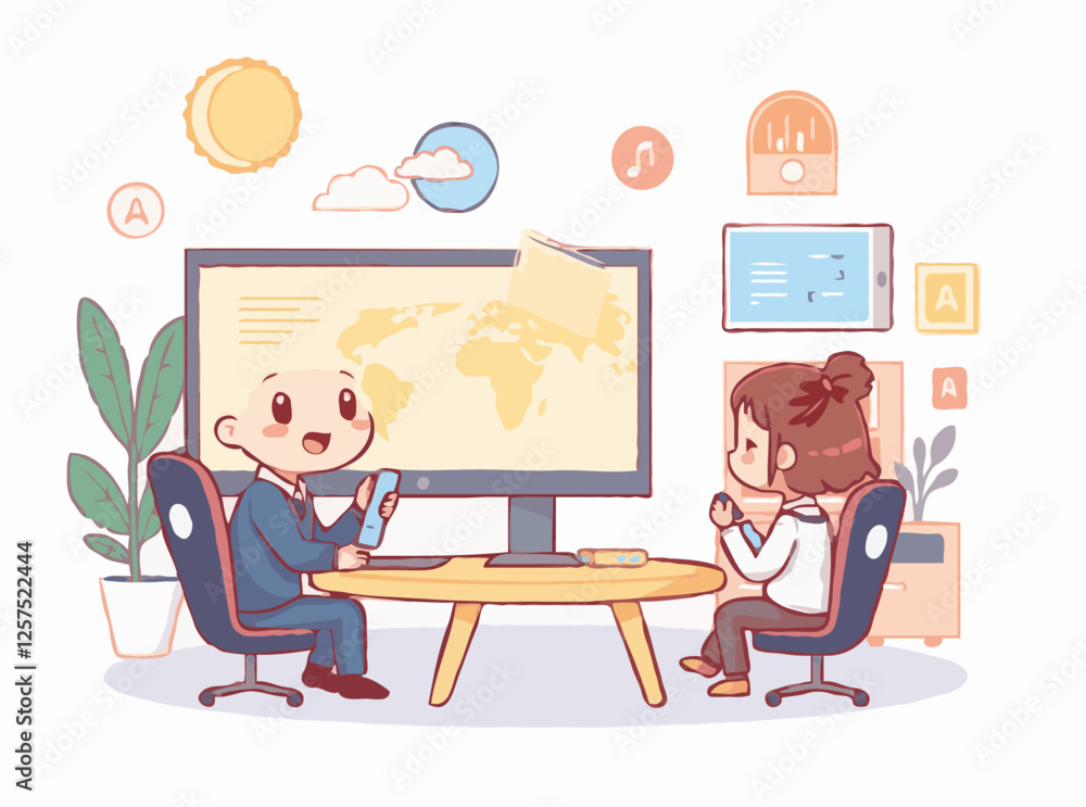 Vector Concept of AI Enhanced Learning Environment Vector Concept of AI Enhanced Learning Environment