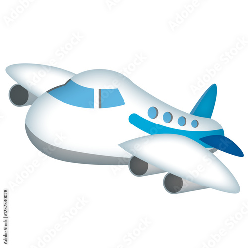旅行や転勤で乗るかわいい飛行機のイラスト
