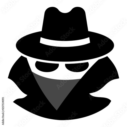 Spy wearing hat sunglasses, secret agent mysterious, incognito disguise stealth