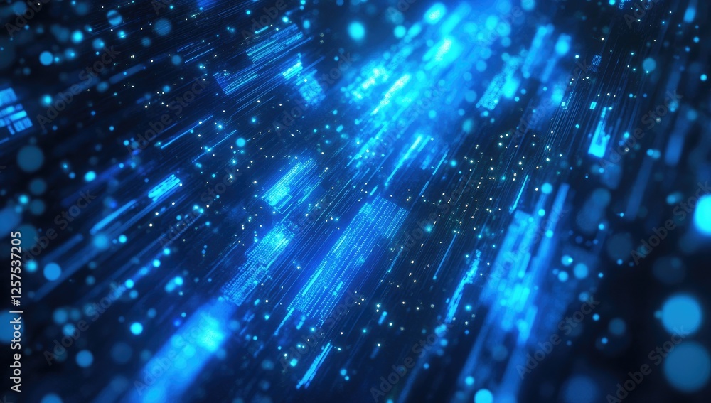 Abstract digital data flow in a dark space Abstract digital data flow in a dark space