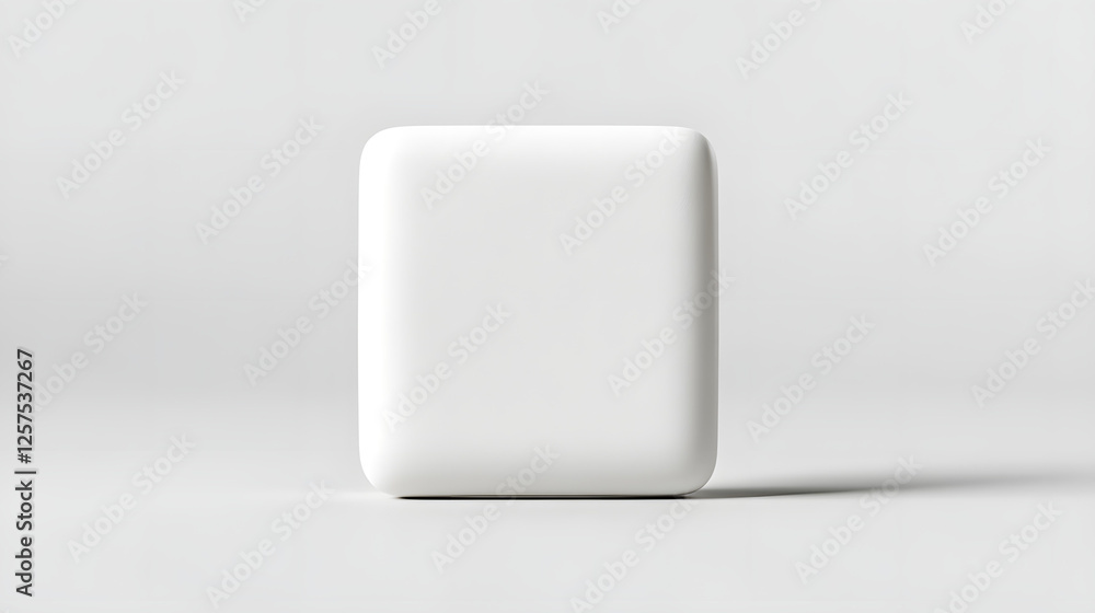 A square pill front view realistic on a white background.
A square pill front view realistic on a white background.